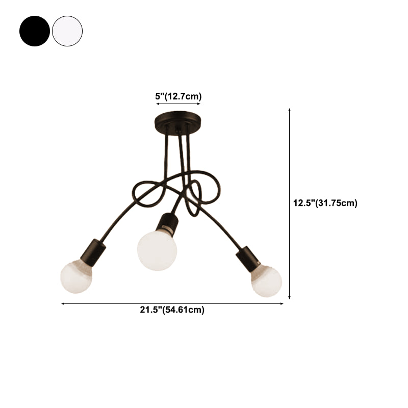 Industrial Ceiling Lamp Simple Flush Mount Light Fixture for Bedroom