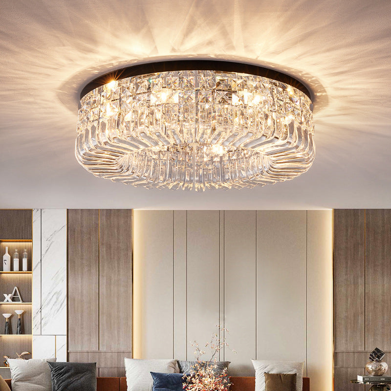 Modern Crystal Ceiling Light Creative Flush Mount Light Fixture for Bedroom