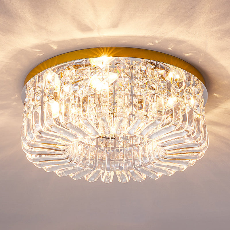 Modern Crystal Ceiling Light Creative Flush Mount Light Fixture for Bedroom