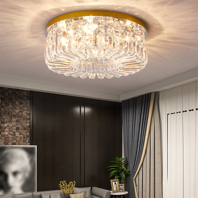 Modern Crystal Ceiling Light Creative Flush Mount Light Fixture for Bedroom