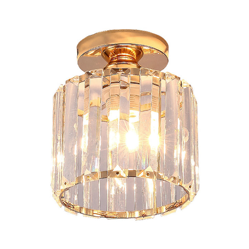 Simplicity Ceiling Lamp Modern Crystal Flush Mount Light Fixture for Bedroom