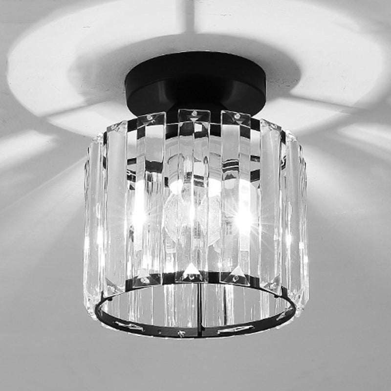 Simplicity Ceiling Lamp Modern Crystal Flush Mount Light Fixture for Bedroom