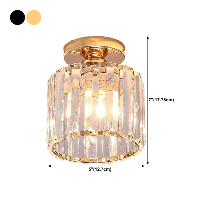 Simplicity Ceiling Lamp Modern Crystal Flush Mount Light Fixture for Bedroom