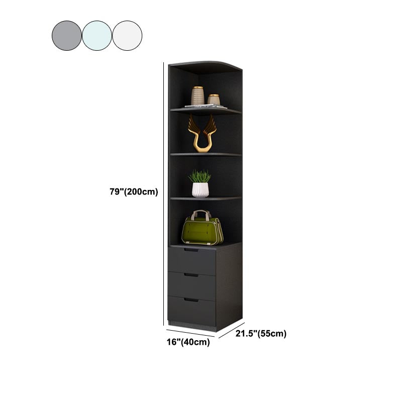 Contemporary Style Wood Wardrobe Soft Close Drawer Wardrobe Closet