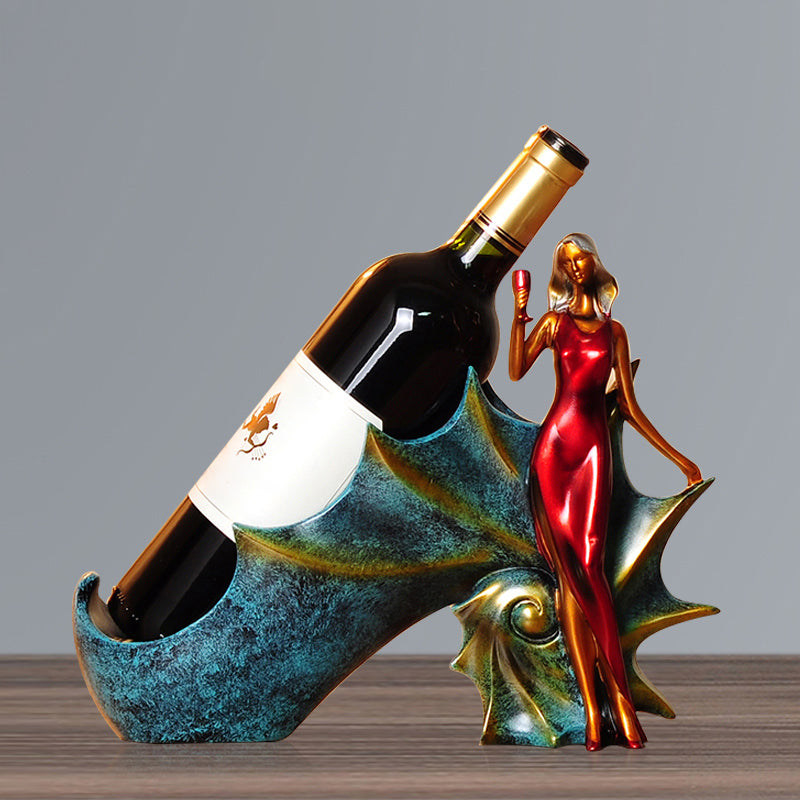 Glam Tabletop Wine Bottle Holder Resin Wine Rack Bottle for Living Room