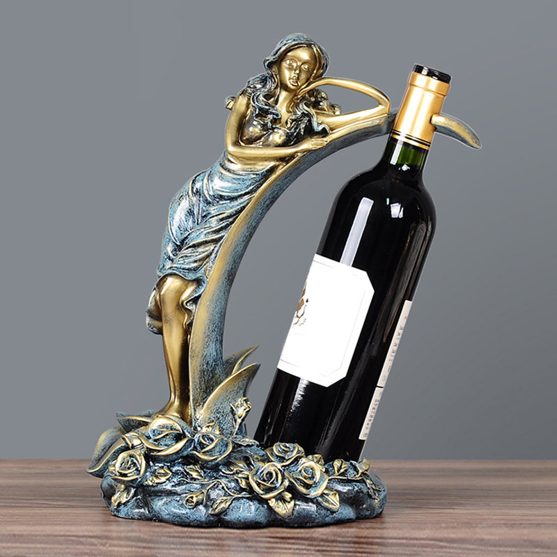 Glam Tabletop Wine Bottle Holder Resin Wine Rack Bottle for Living Room