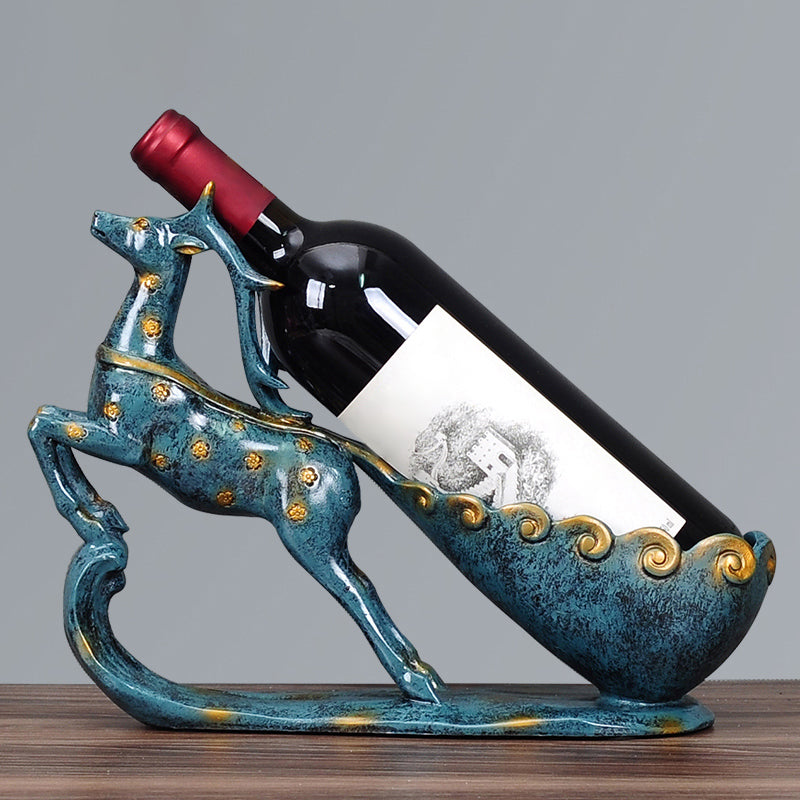 Glam Tabletop Wine Bottle Holder Resin Wine Rack Bottle for Living Room