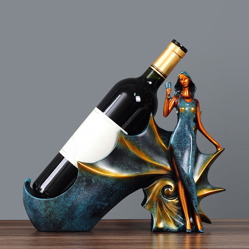 Glam Tabletop Wine Bottle Holder Resin Wine Rack Bottle for Living Room