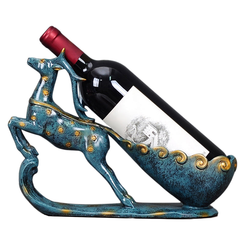 Glam Tabletop Wine Bottle Holder Resin Wine Rack Bottle for Living Room