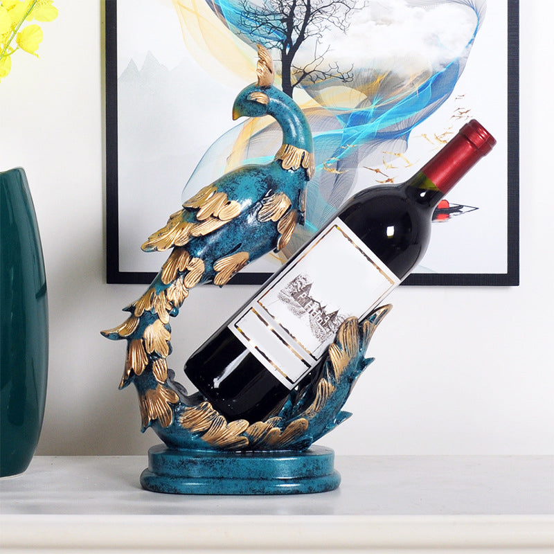 Glam Tabletop Wine Bottle Holder Resin Wine Rack Bottle for Living Room