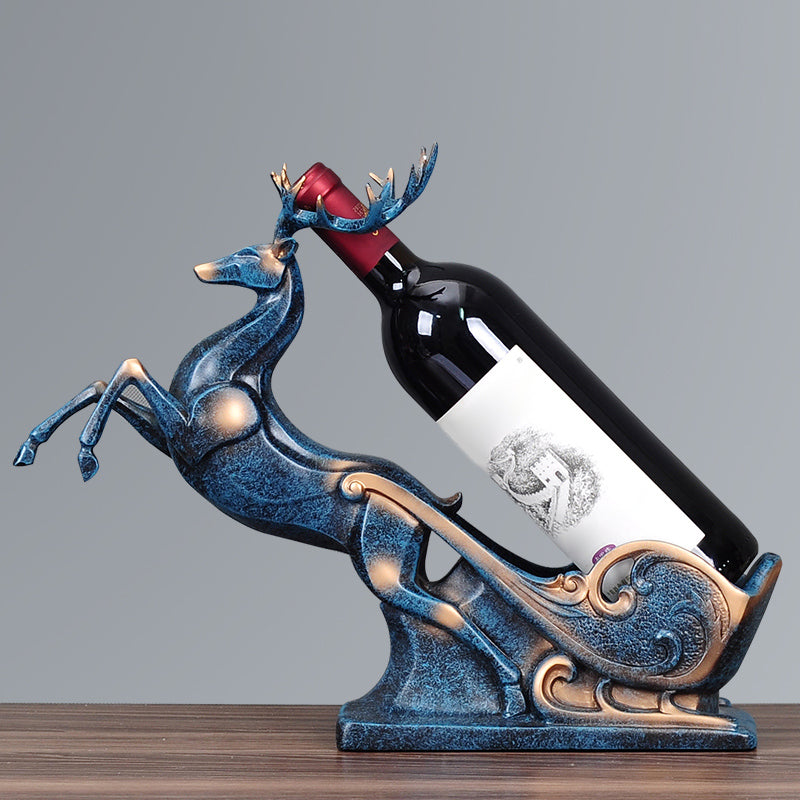 Glam Tabletop Wine Bottle Holder Resin Wine Rack Bottle for Living Room