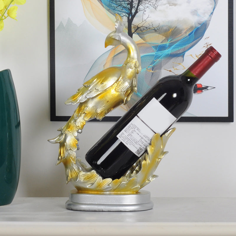 Glam Tabletop Wine Bottle Holder Resin Wine Rack Bottle for Living Room