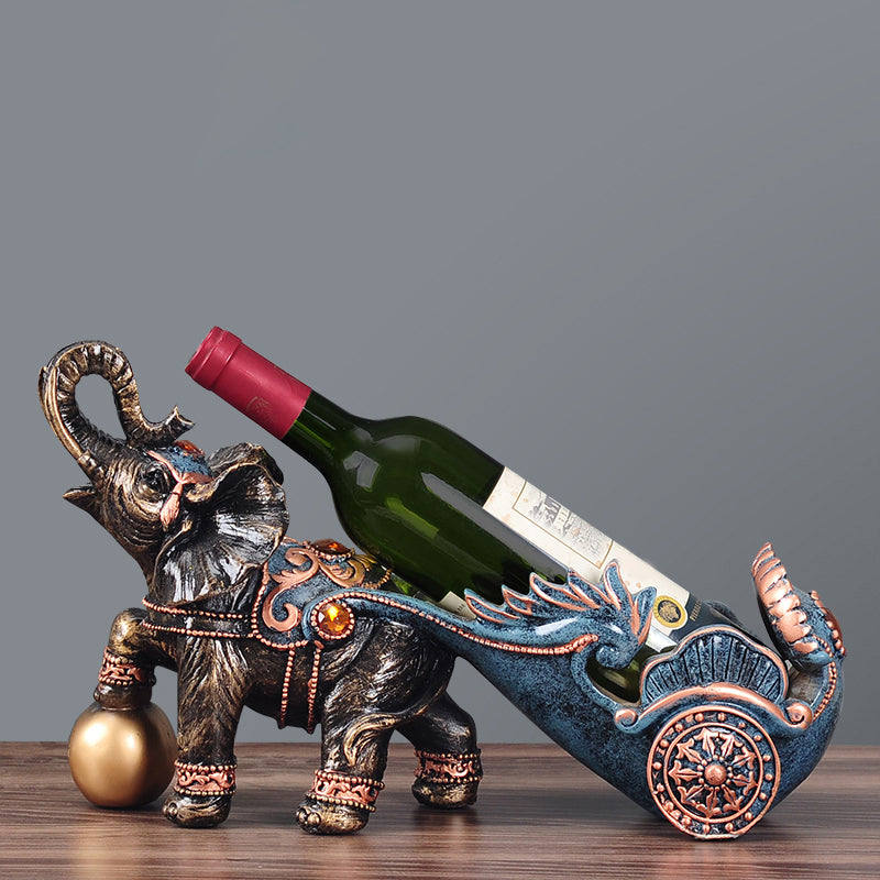 Glam Tabletop Wine Bottle Holder Resin Wine Rack Bottle for Living Room