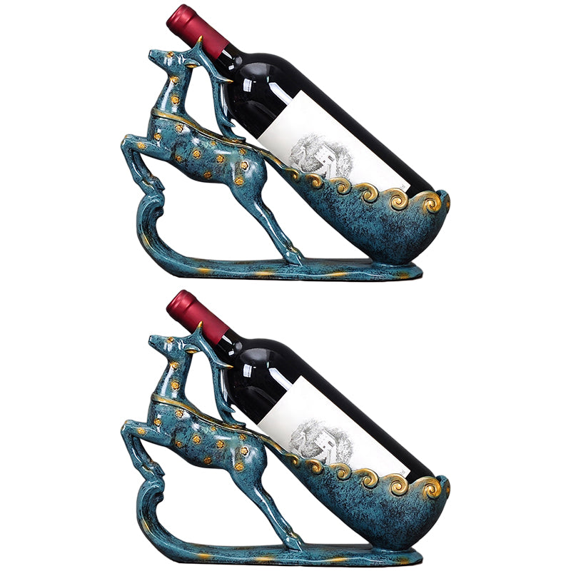 Glam Tabletop Wine Bottle Holder Resin Wine Rack Bottle for Living Room