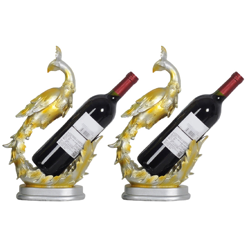 Glam Tabletop Wine Bottle Holder Resin Wine Rack Bottle for Living Room