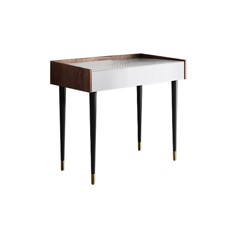 Contemporary Marble Office Desk Parsons With Metal Legs Writing Desk