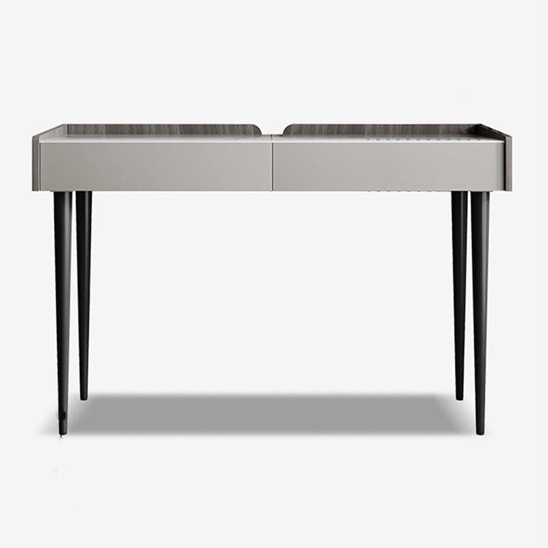 Contemporary Marble Office Desk Parsons With Metal Legs Writing Desk