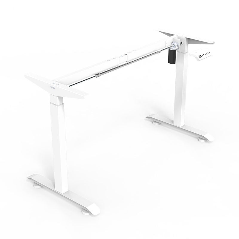 Contemporary Desk for Office Rectangular Gaming Desk in White/Black