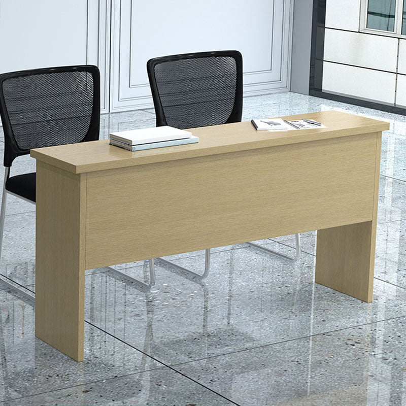 Modern Wooden Writing Desk Rectangular Desk with Shelf for Office