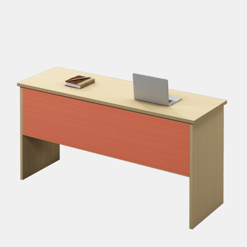 Modern Wooden Writing Desk Rectangular Desk with Shelf for Office