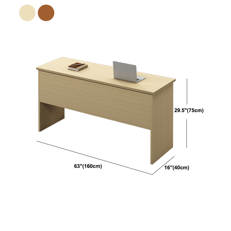 Modern Wooden Writing Desk Rectangular Desk with Shelf for Office