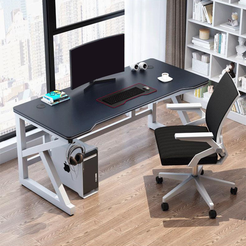 Contemporary Rectangular Computer Desk 30" Height Trestle Office Desk