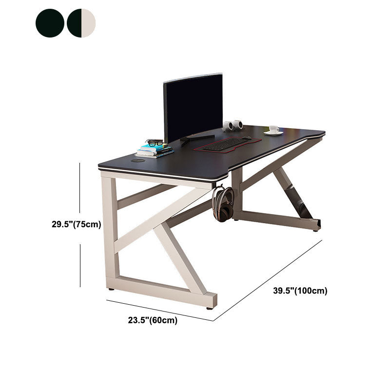 Contemporary Rectangular Computer Desk 30" Height Trestle Office Desk