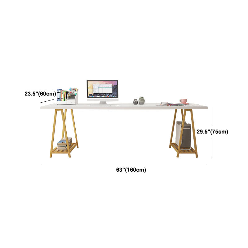 Manufactured Wood Rectangle Writing Desk Home Glam Office Desk