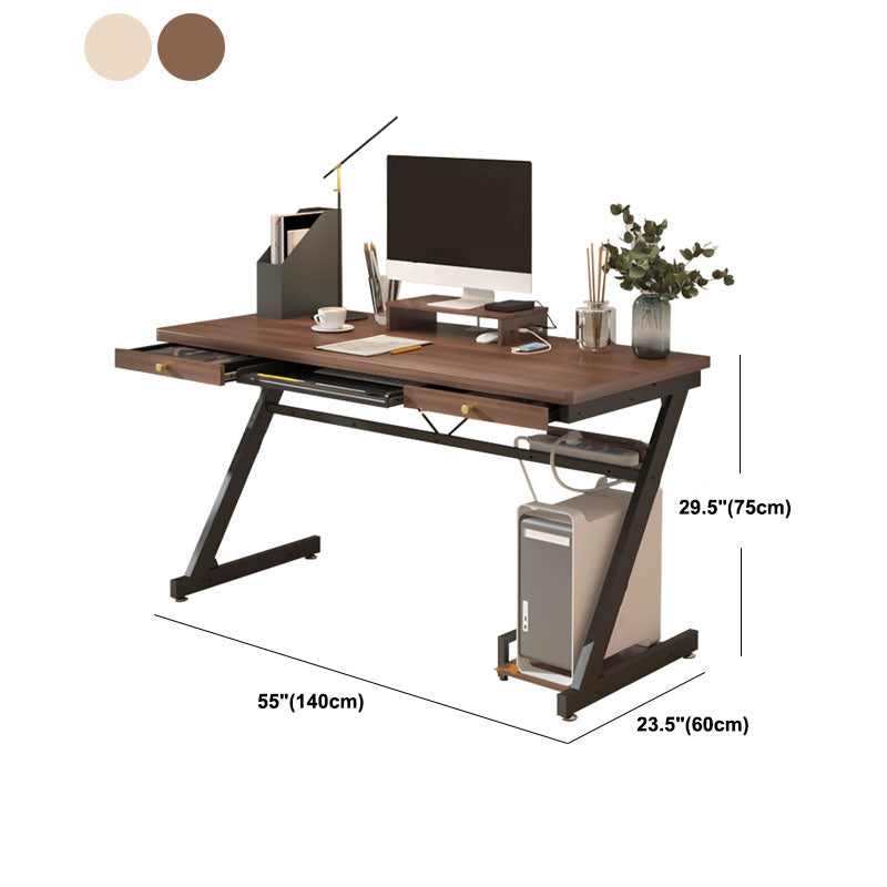 Bedroom Contemporary Computer Desk Rectangular Wooden Office Desk