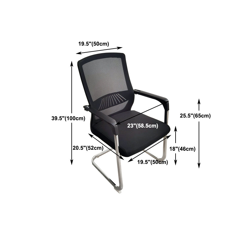 Black Contemporary Office Chair Breathable AirGrid Desk Chair