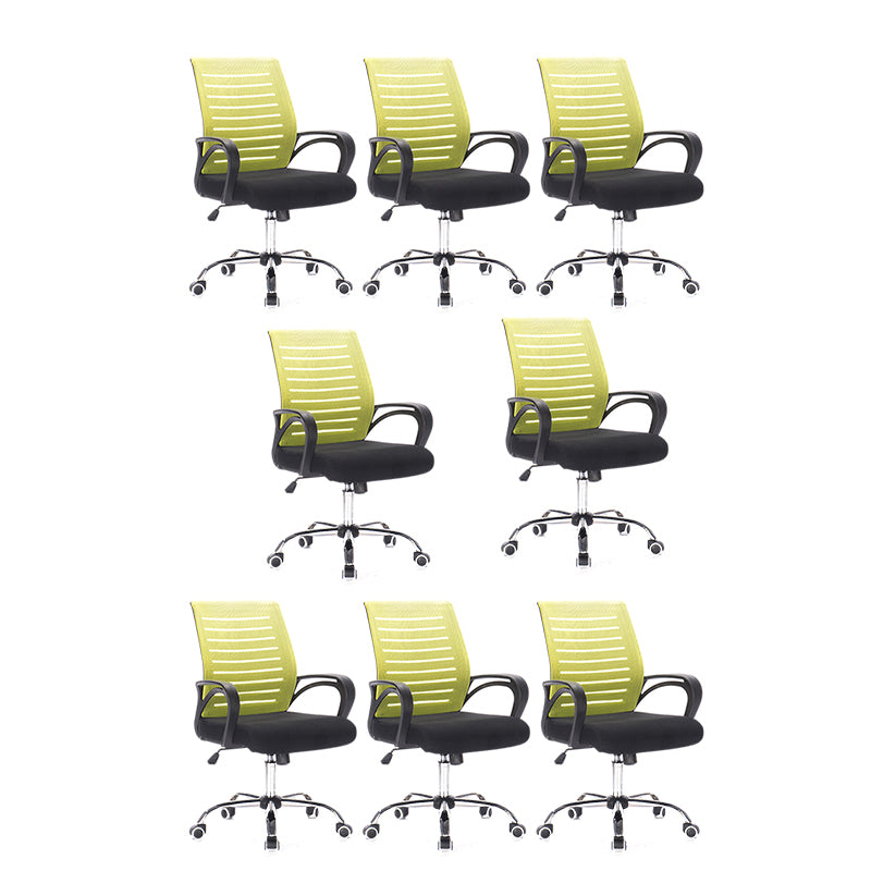 Contemporary Arm Chair Adjustable Seat Height with Wheels Office Chair