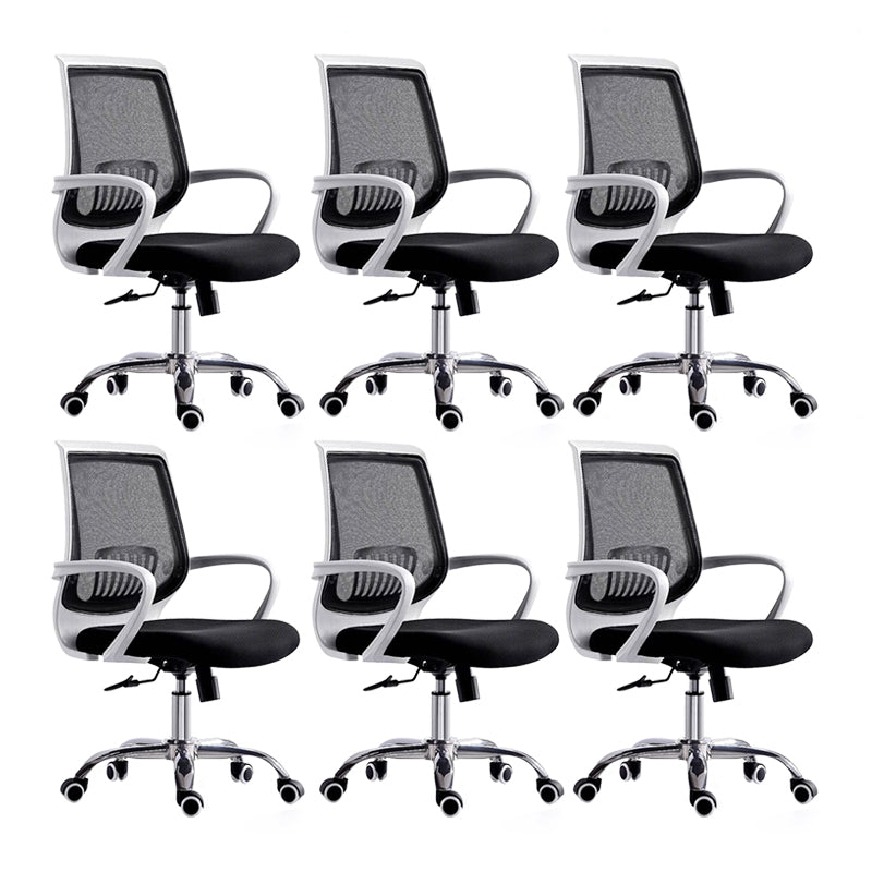 Mid-Back Office Chair Contemporary Ergonomic Arms Included Desk Chair