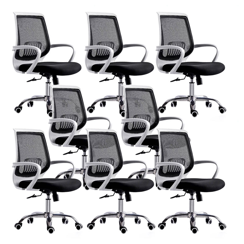 Mid-Back Office Chair Contemporary Ergonomic Arms Included Desk Chair