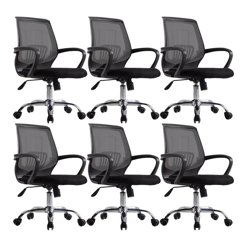 Mid-Back Office Chair Contemporary Ergonomic Arms Included Desk Chair