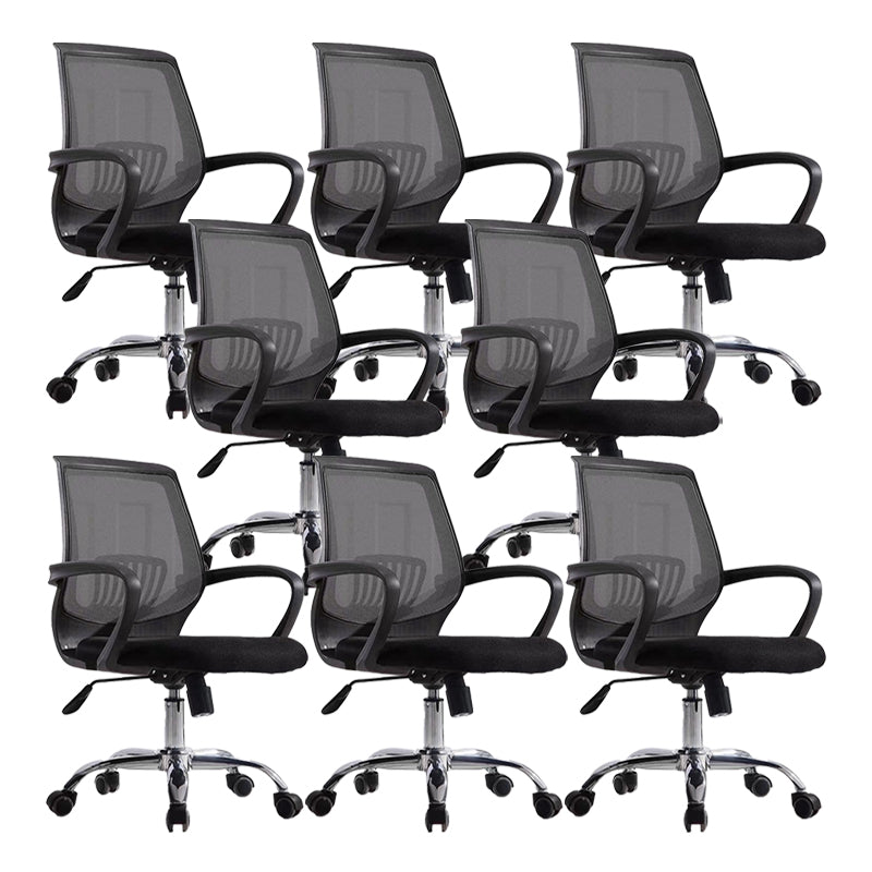 Mid-Back Office Chair Contemporary Ergonomic Arms Included Desk Chair