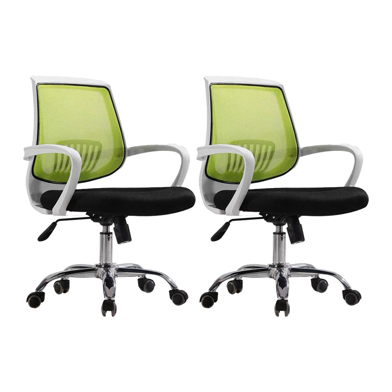 Mid-Back Office Chair Contemporary Ergonomic Arms Included Desk Chair