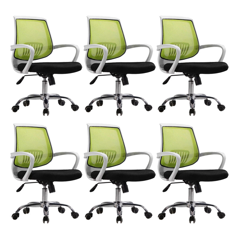 Mid-Back Office Chair Contemporary Ergonomic Arms Included Desk Chair