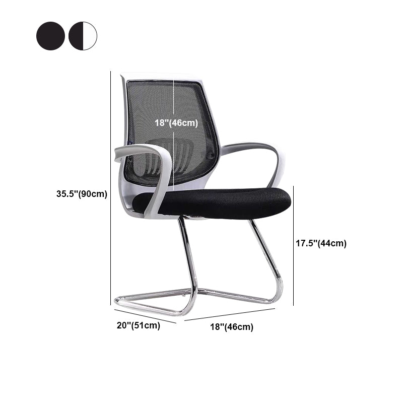 Mid-Back Office Chair Contemporary Ergonomic Arms Included Desk Chair