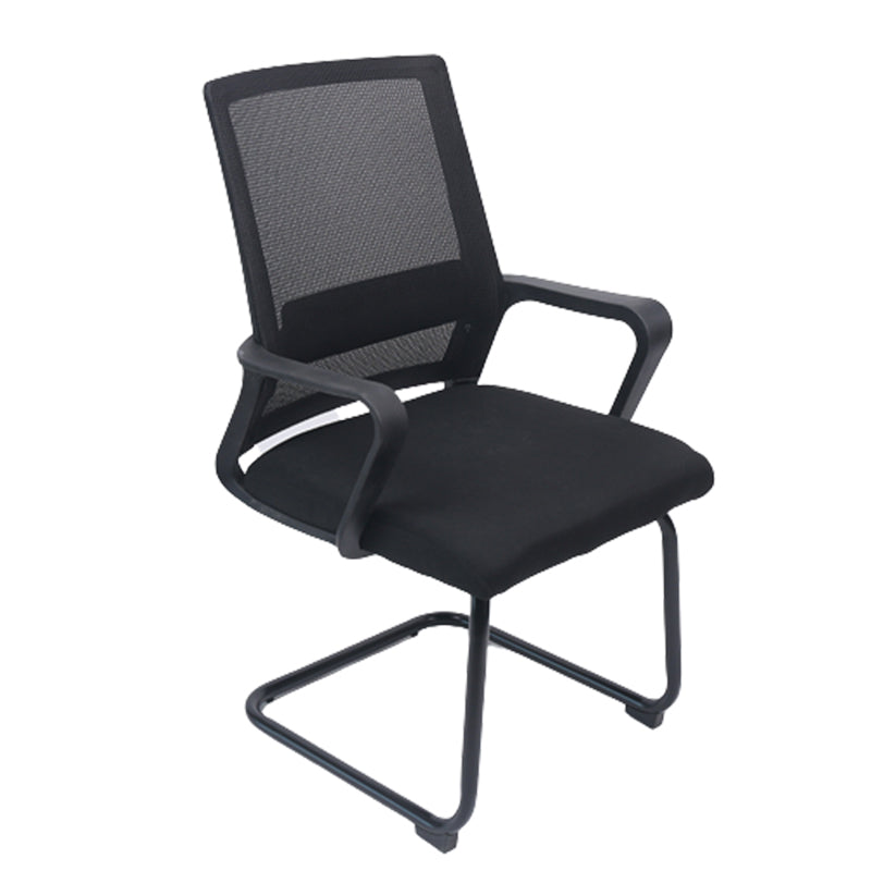 Modern Fixed Arms Office Chair Breathable AirGrid No Wheels Chair