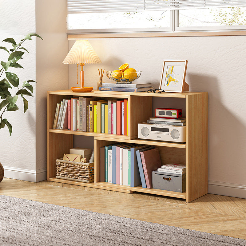 Wooden Engineered Wood Bookshelf Closed Back Modern Bookcase with Shelves