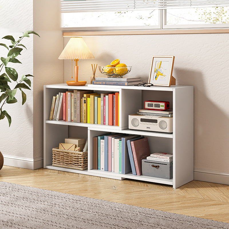 Wooden Engineered Wood Bookshelf Closed Back Modern Bookcase with Shelves