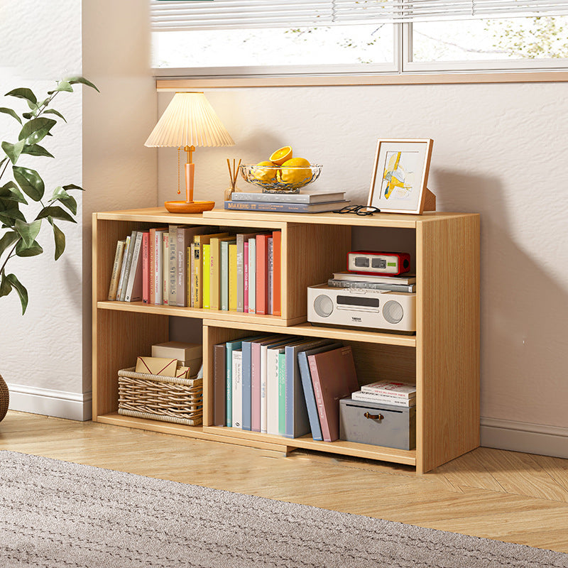 Wooden Engineered Wood Bookshelf Closed Back Modern Bookcase with Shelves