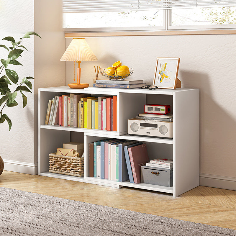 Wooden Engineered Wood Bookshelf Closed Back Modern Bookcase with Shelves