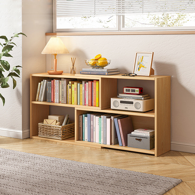 Wooden Engineered Wood Bookshelf Closed Back Modern Bookcase with Shelves