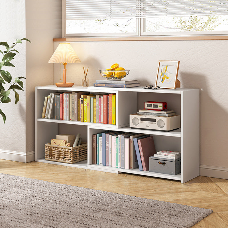 Wooden Engineered Wood Bookshelf Closed Back Modern Bookcase with Shelves