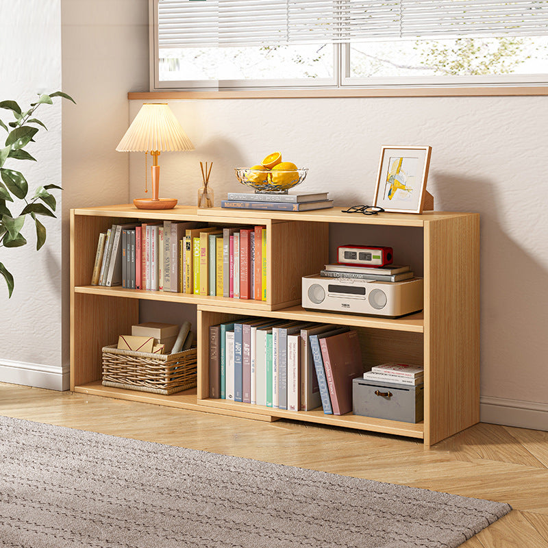 Wooden Engineered Wood Bookshelf Closed Back Modern Bookcase with Shelves