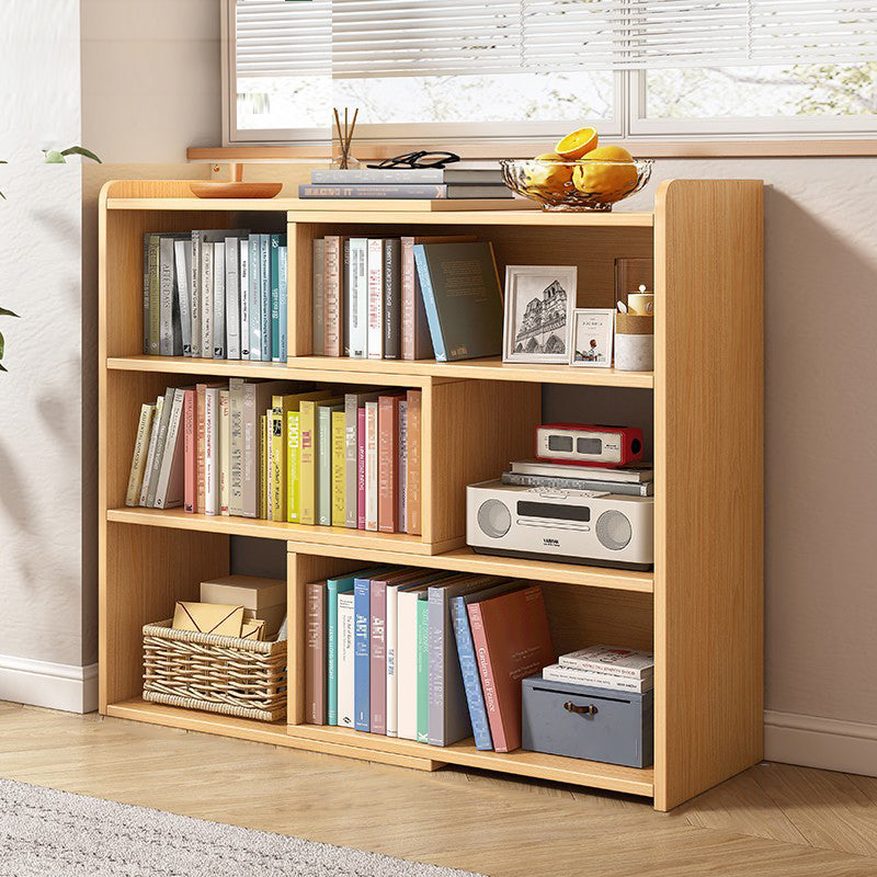 Wooden Engineered Wood Bookshelf Closed Back Modern Bookcase with Shelves