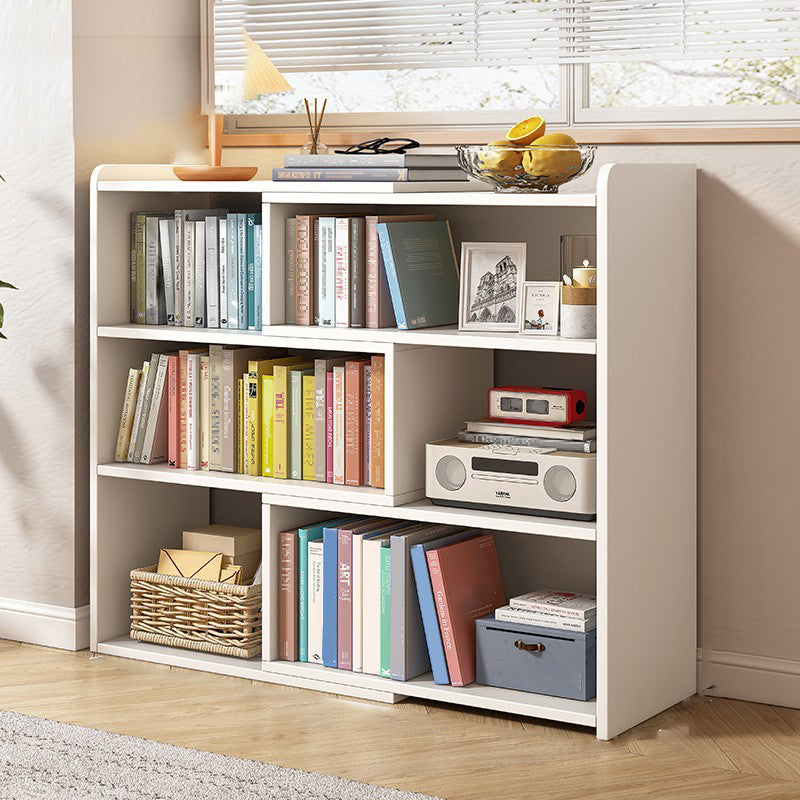 Wooden Engineered Wood Bookshelf Closed Back Modern Bookcase with Shelves