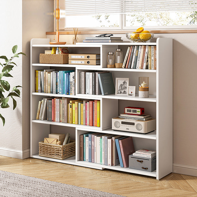 Wooden Engineered Wood Bookshelf Closed Back Modern Bookcase with Shelves