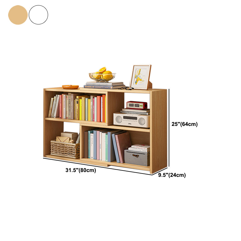 Wooden Engineered Wood Bookshelf Closed Back Modern Bookcase with Shelves